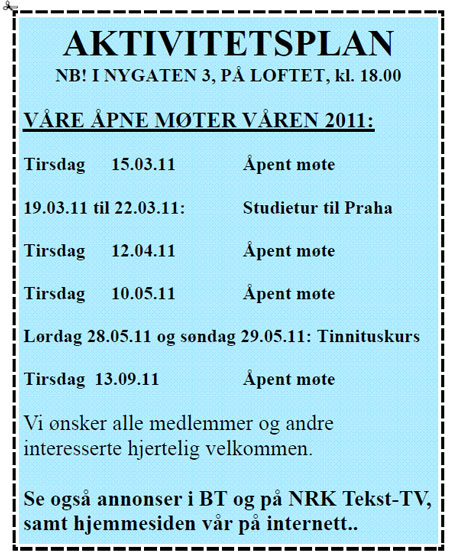 Aktivitetsplan 2011