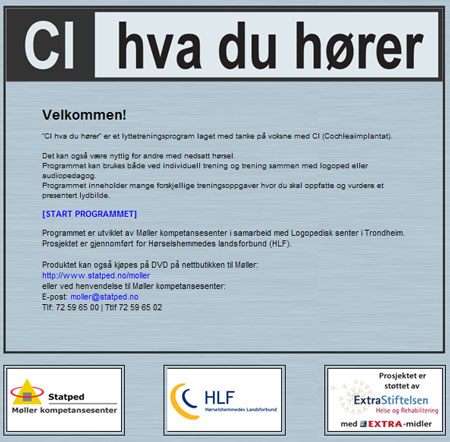 Hjemmesiden til Ci hva du hører